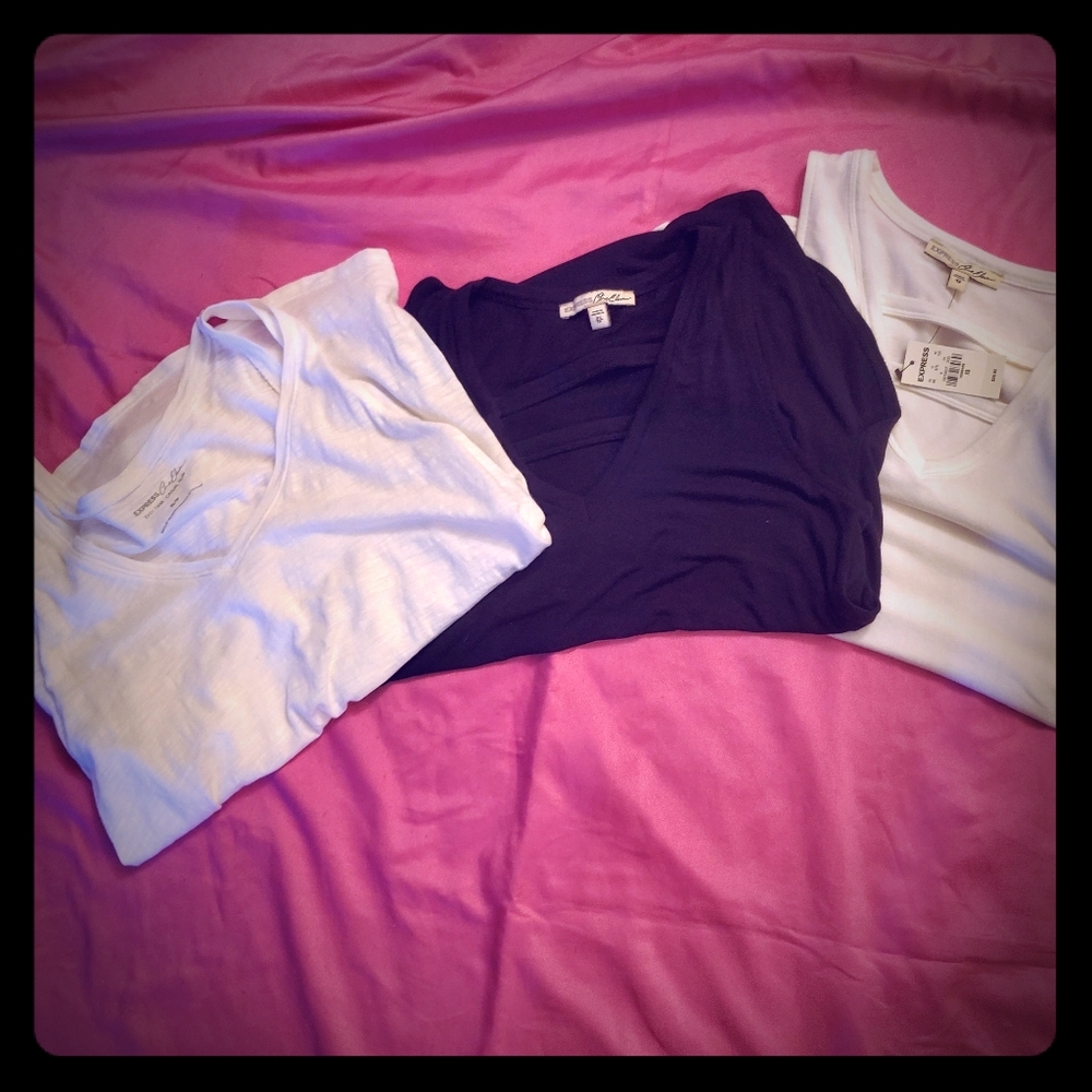 3 Express easy Tees 1nwt 2wot